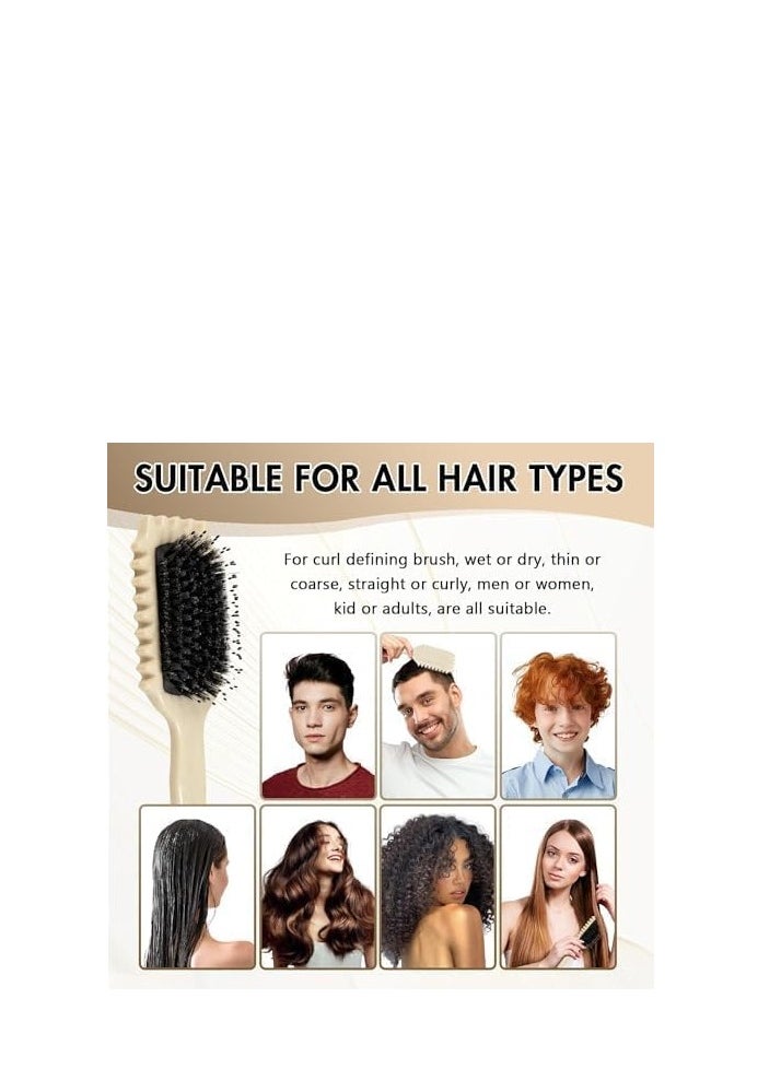 Showday - Curl Defining Brush, Hairbrush, Curl Hairbrush, for Combing and Shaping Men's and Women's Curls (Beige) - Image 1