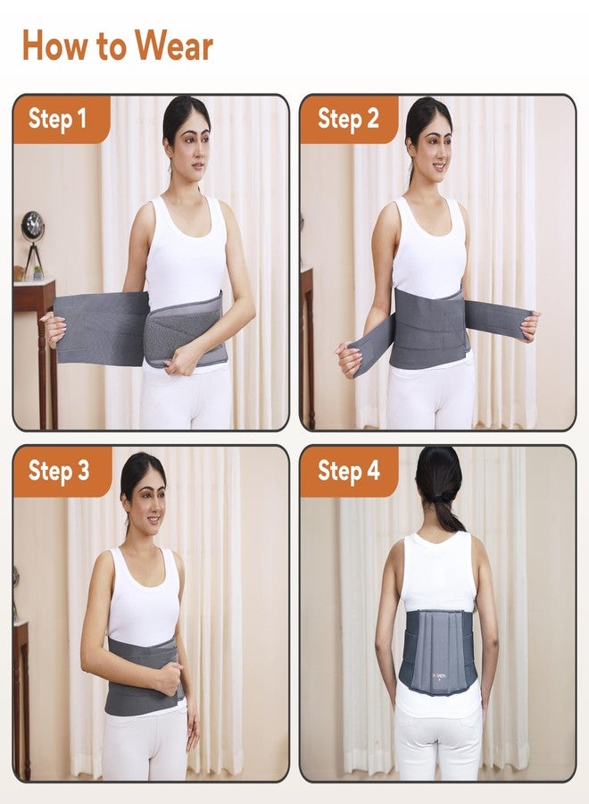 FOVERA Lumbo Sacral Support Belt - Daily Wear Back Brace for Sprains, Strains & Spasms | Comfortable Double Strapping for Lumbar Spine Relief | For Men and Women (Regular, 1 Unit) - Image 5