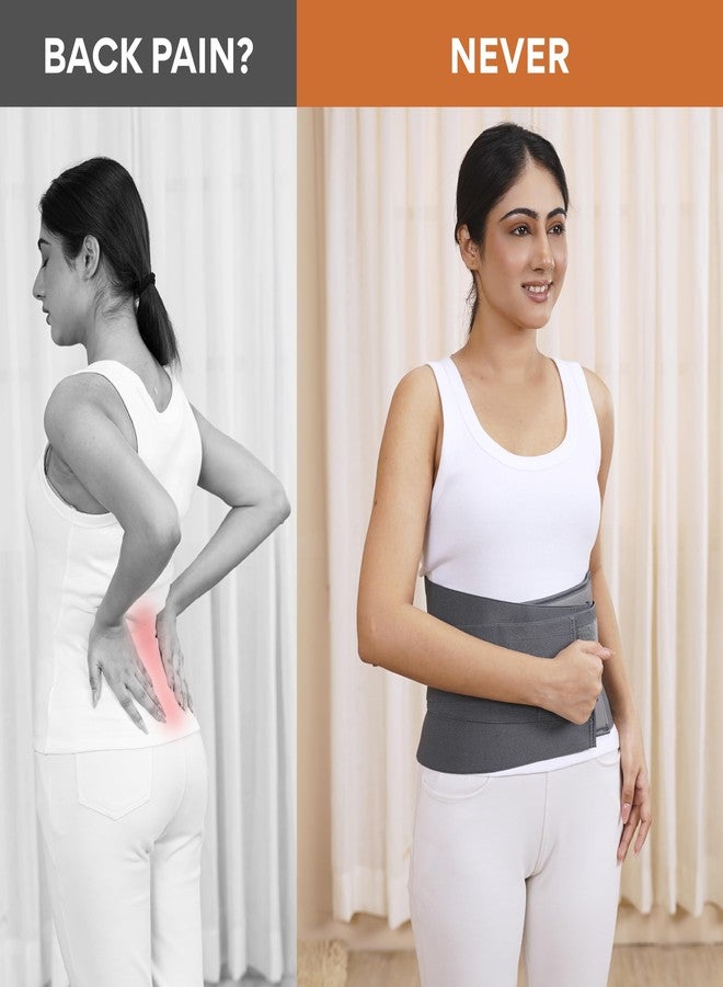 FOVERA Lumbo Sacral Support Belt - Daily Wear Back Brace for Sprains, Strains & Spasms | Comfortable Double Strapping for Lumbar Spine Relief | For Men and Women (Regular, 1 Unit) - Image 4