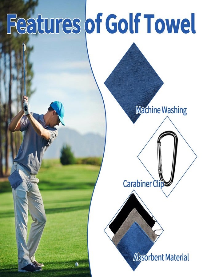 CENELO 3PCS Golf Ball Towel Small Pocket Towel with D Clip Fast Drying Easy Clean Portable Golf Ball Cleaner Pouch Outdoor Accessories for Beginners Men Women - Image 5