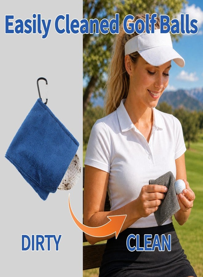 CENELO 3PCS Golf Ball Towel Small Pocket Towel with D Clip Fast Drying Easy Clean Portable Golf Ball Cleaner Pouch Outdoor Accessories for Beginners Men Women - Image 4