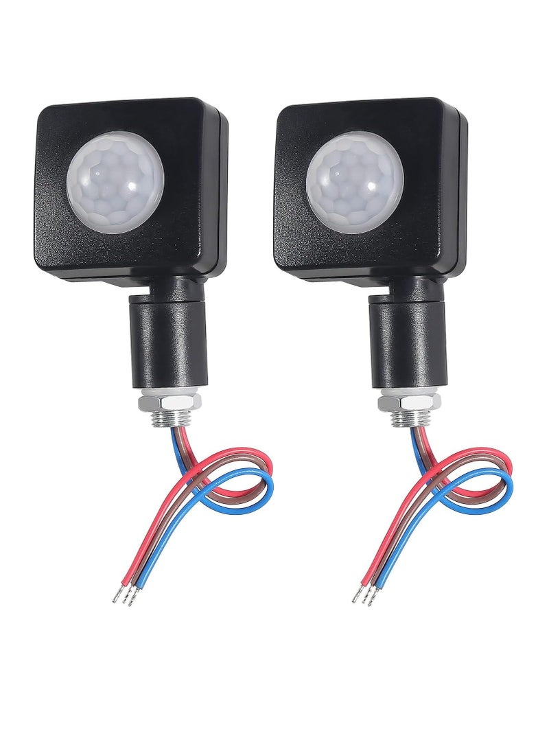 2PCS Adjustable PIR Motion Sensor Detector Outdoor Indoor Infrared Light Switch with LED Light Sensitive AC 85-265V Time Delay Home Lighting  - Image 1
