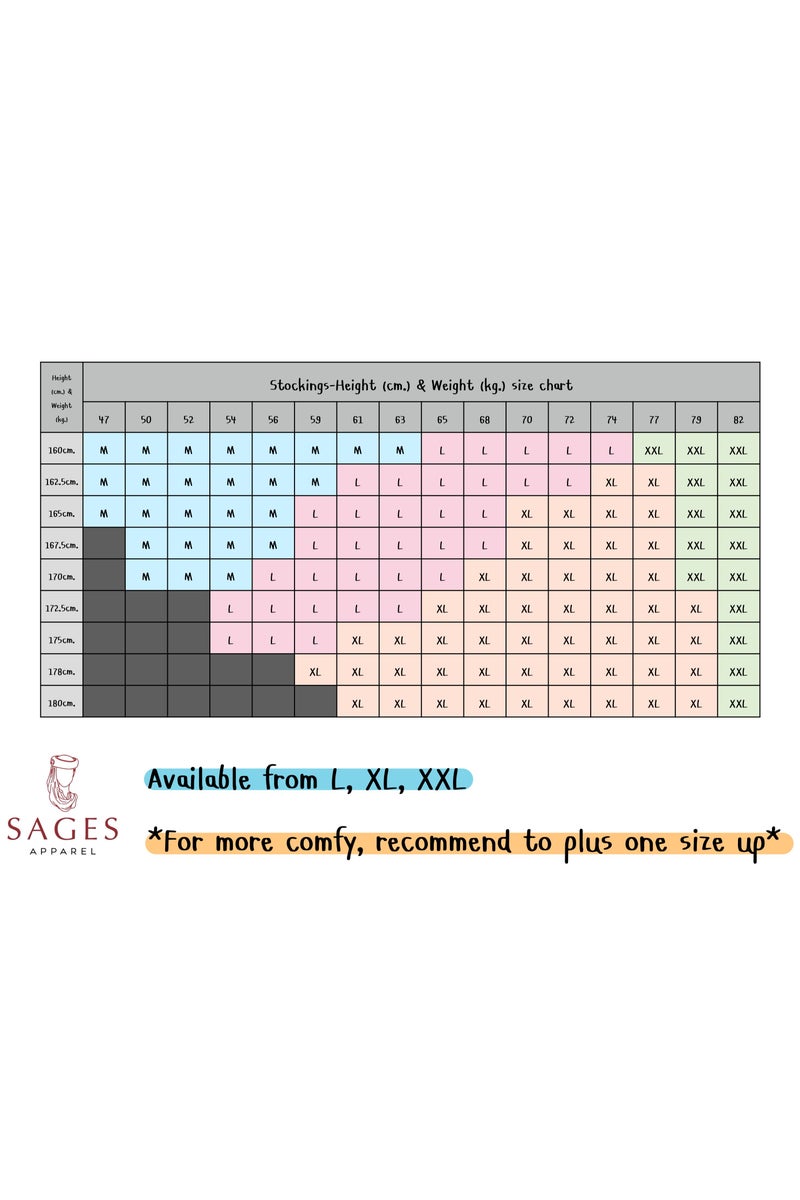 جوارب 130DEN لطاقم الطائرة عالية الجودة مصنوعة في تايوان، لون 04 بني (XXL) - Image 3