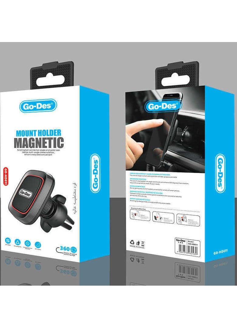 GO-DES Go des GD-HD611 Magnetic Vehicle Telephone Holder - Image 1