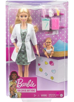 Mattel BARBIE Barbie Baby Doctor Playset with Blonde Doll, Infant Doll, Doctor Toy Accessories  - Image 3