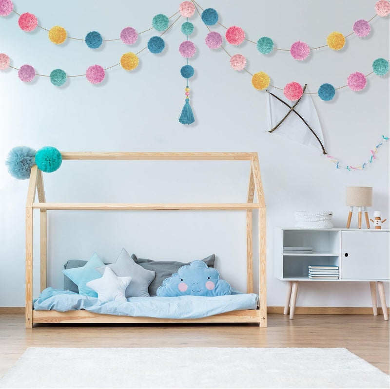 TOODOO Pom Pom Maker, 4 Different Sizes Pompom Maker Fluff Ball Needle Craft DIY Wool Knitting Craft Knitting Wool Tool Kit with Thread Cutter Scissors (Color Set A) - Image 5