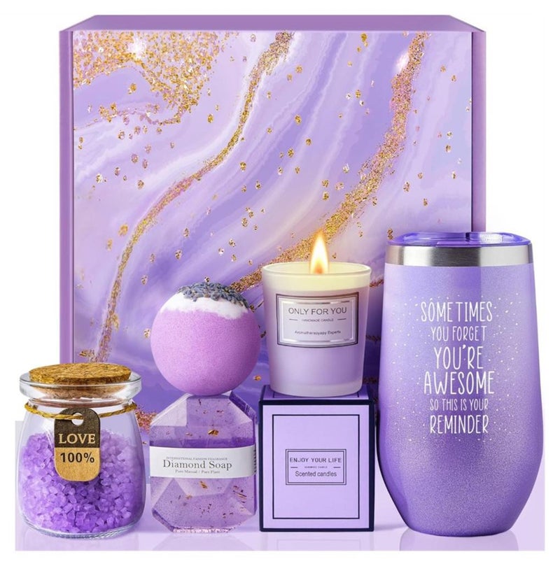 DMG TECH Gifts for Women, Mom, Wife, Girlfriend, Sister, Her - Happy Birthday, Valentine's Day, Mothers Day Gifts - Lavender Spa Gift Basket Set - Image 1