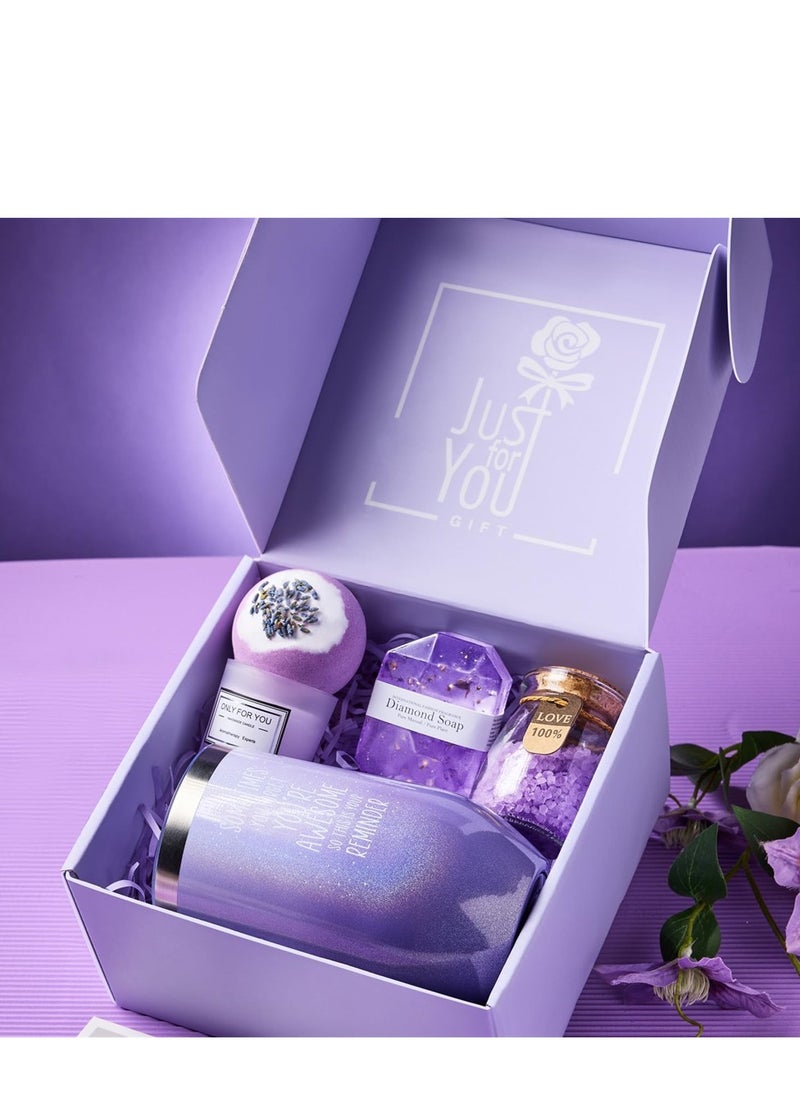 DMG TECH Gifts for Women, Mom, Wife, Girlfriend, Sister, Her - Happy Birthday, Valentine's Day, Mothers Day Gifts - Lavender Spa Gift Basket Set  - Image 2