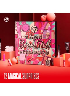 W7 W7 12 Days of Beautiful Holiday Advent Calendar 2024-12 Individually Boxed Makeup & Cosmetic Surprises - Cruelty Free, Christmas Stocking Filler  - Image 2