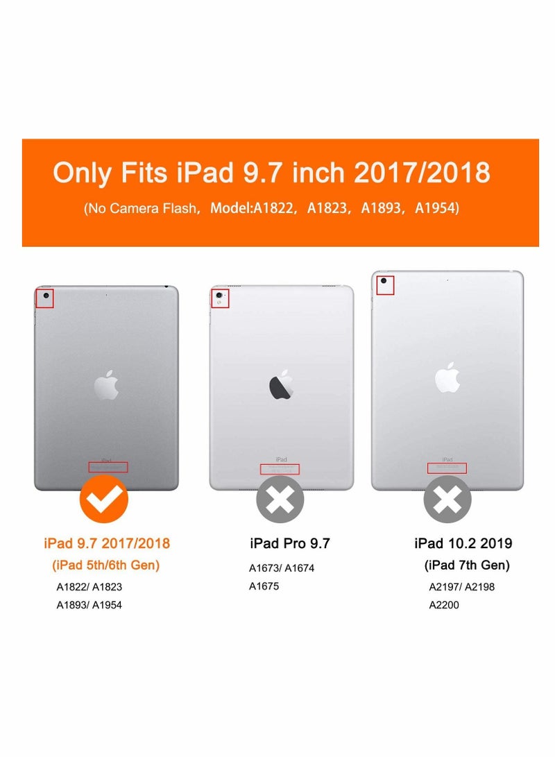 إكسفور غطاء حماية آي باد 9.72018 / 2017 ، الهاتف الذكي مع حامل القلم - Image 2