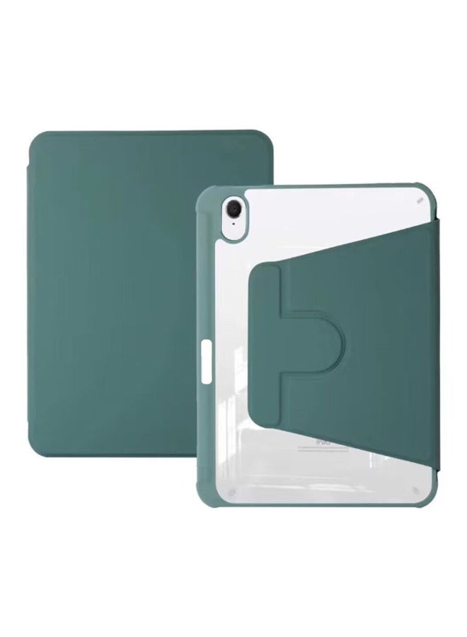 لـ iPad 2025 (11th) 11 بوصة / 2022 (10th) 10.9 بوصة غطاء القضية ، القضية الوقائية للجهاز اللوحي ، تصميم دوران 360 درجة من الاكريليك ، إيقاظ / نوم تلقائي ، جلد ناعم ، أخضر - Image 1