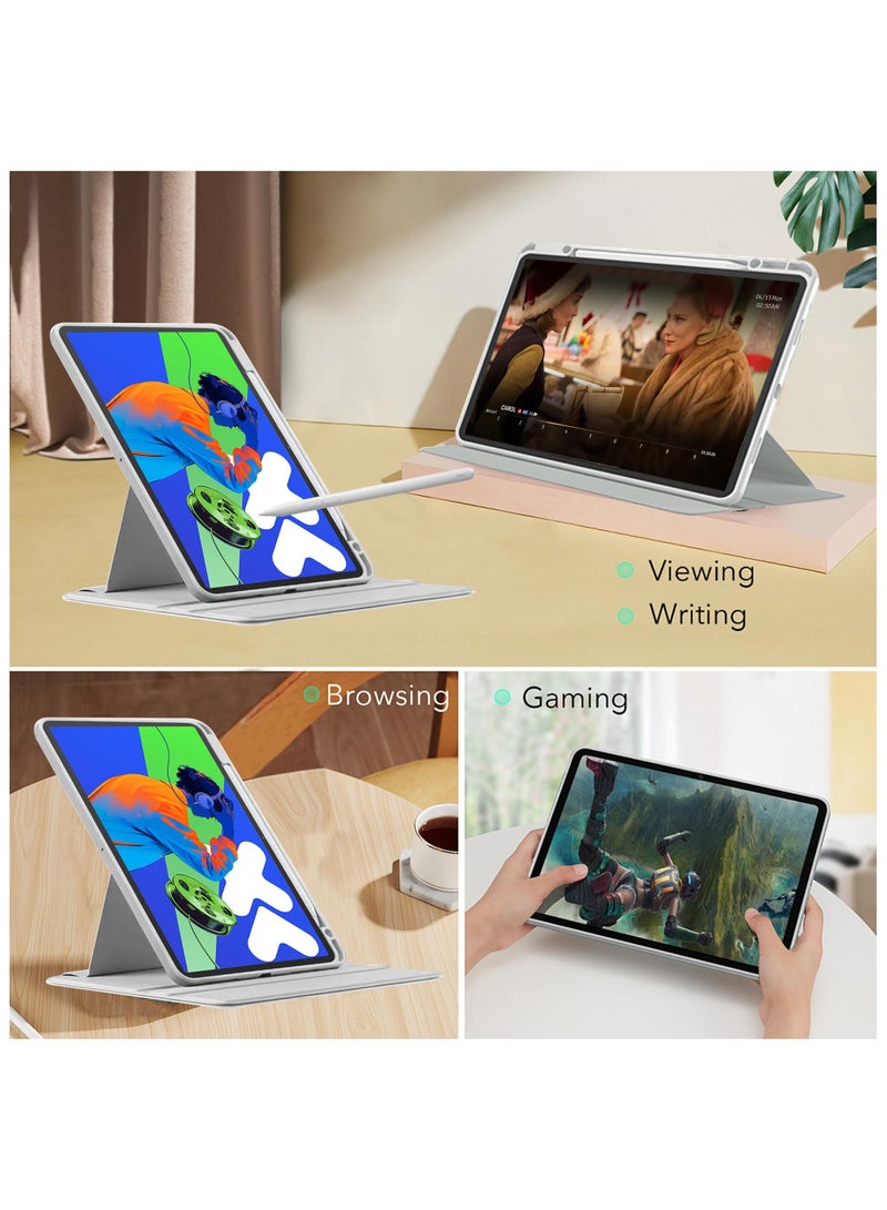 لـ iPad 2025 (11th) 11 بوصة / 2022 (10th) 10.9 بوصة غطاء القضية ، القضية الوقائية للجهاز اللوحي ، تصميم دوران 360 درجة من الاكريليك ، إيقاظ / نوم تلقائي ، جلد ناعم ، أخضر - Image 4