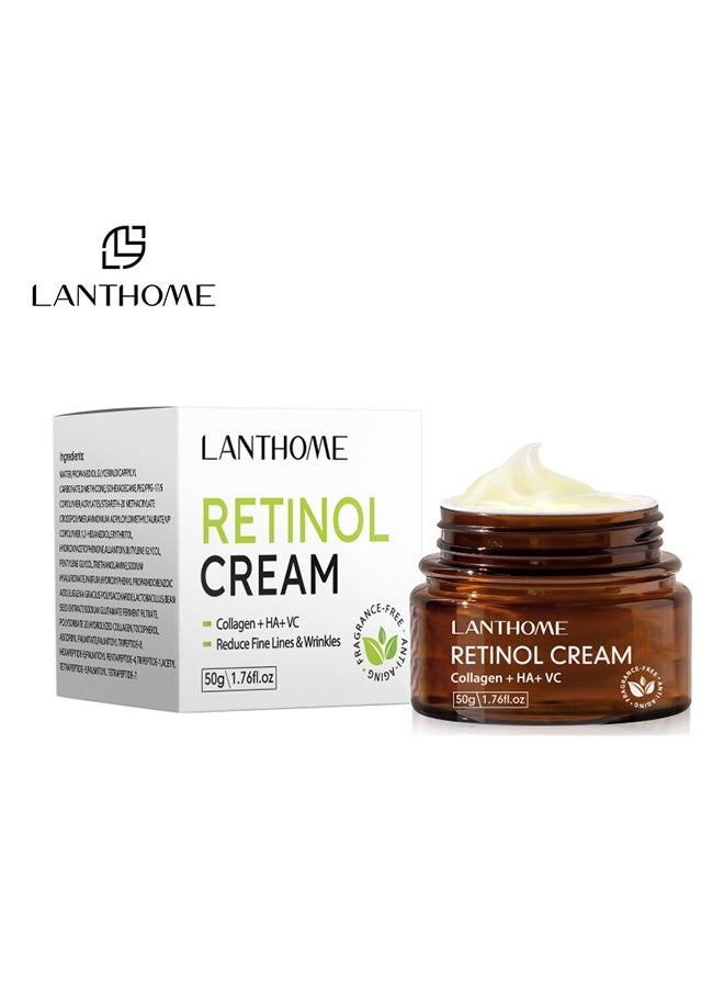 Lanthome Retinol Cream-Reduce Fine Lines & Wrinkles,Collagen +Ha +Vc Retinol Firming Cream 50ml  - Image 1