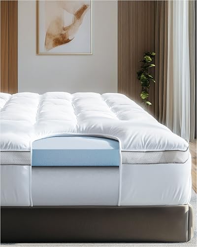 ViscoSoft 4 Inch Pillow Top Memory Foam Mattress Topper Short Queen Cooling Hybrid Lux Dual Layer RVCamper Mattress Pad CertiPURUS Certified