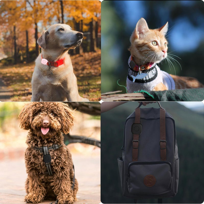 GudCoaks Waterproof Dog Collar Holder for Tile Life360 Mate 2024/2022 Tracker, Anti Lost Soft Silicone Case for cat pet Necklace, Protective Cover Accessories for Tile Tracker Finder (Black/Green/Pink/Blue) - Image 5