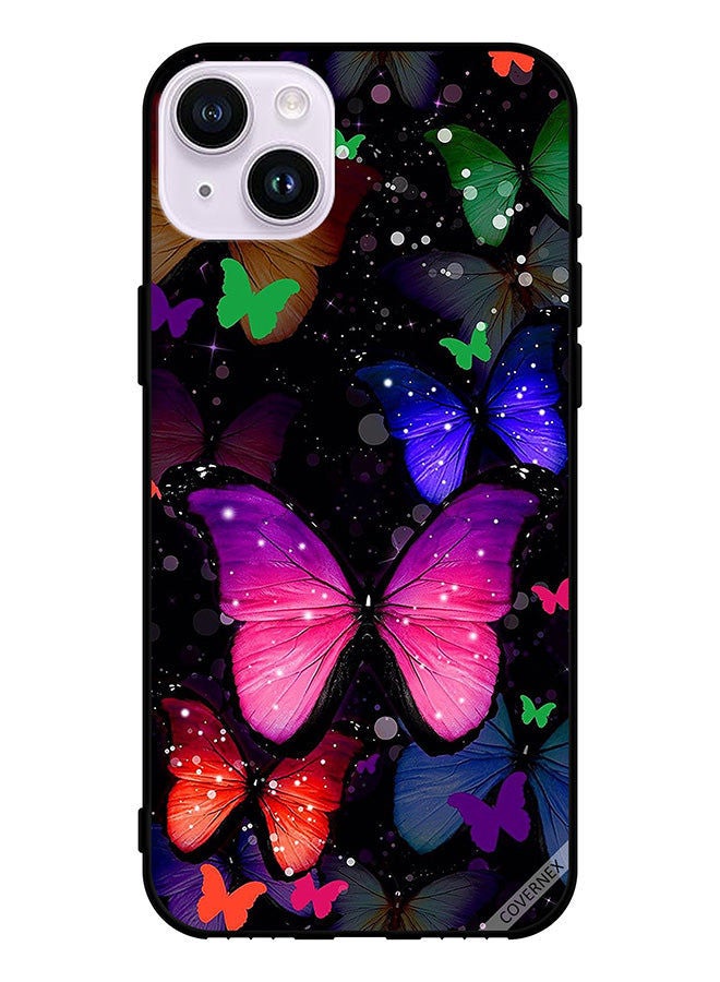 Covernex Protective Case Cover For Apple iPhone 14 Butterflies Flying Over Paint Color - Image 1