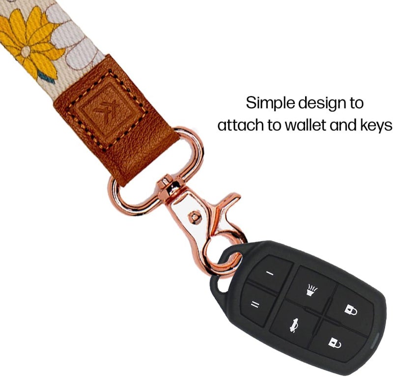 Thread Wallets Wrist Lanyard Strap for Men & Women, KeyChain Wristlet, Wristlet Keychain for Badge, Wallet, and Phone Wrist Strap, Wristlet Strap for ID Badge (Blossom) - Image 2