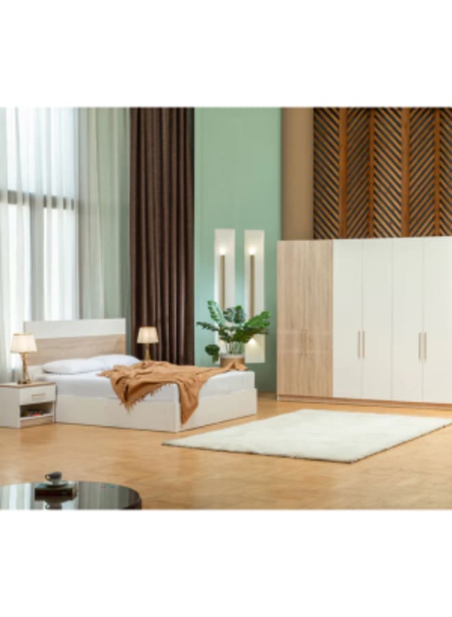 ملاذ هاوس غرفة نوم رئيسية بيضاء × بيج MDF - Image 1