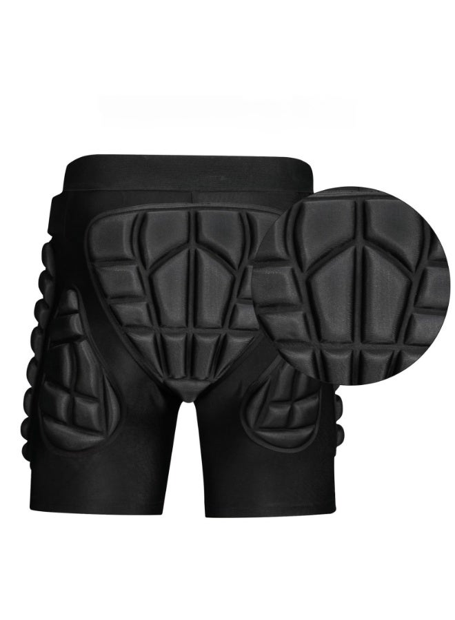 شورت مبطن لحماية الورك للتزلج على الجليد والتزلج على الجليد (المقاس: XXL، أسود، للبالغين، معدات حماية من الصدمات، التزلج على الجليد) - Image 2