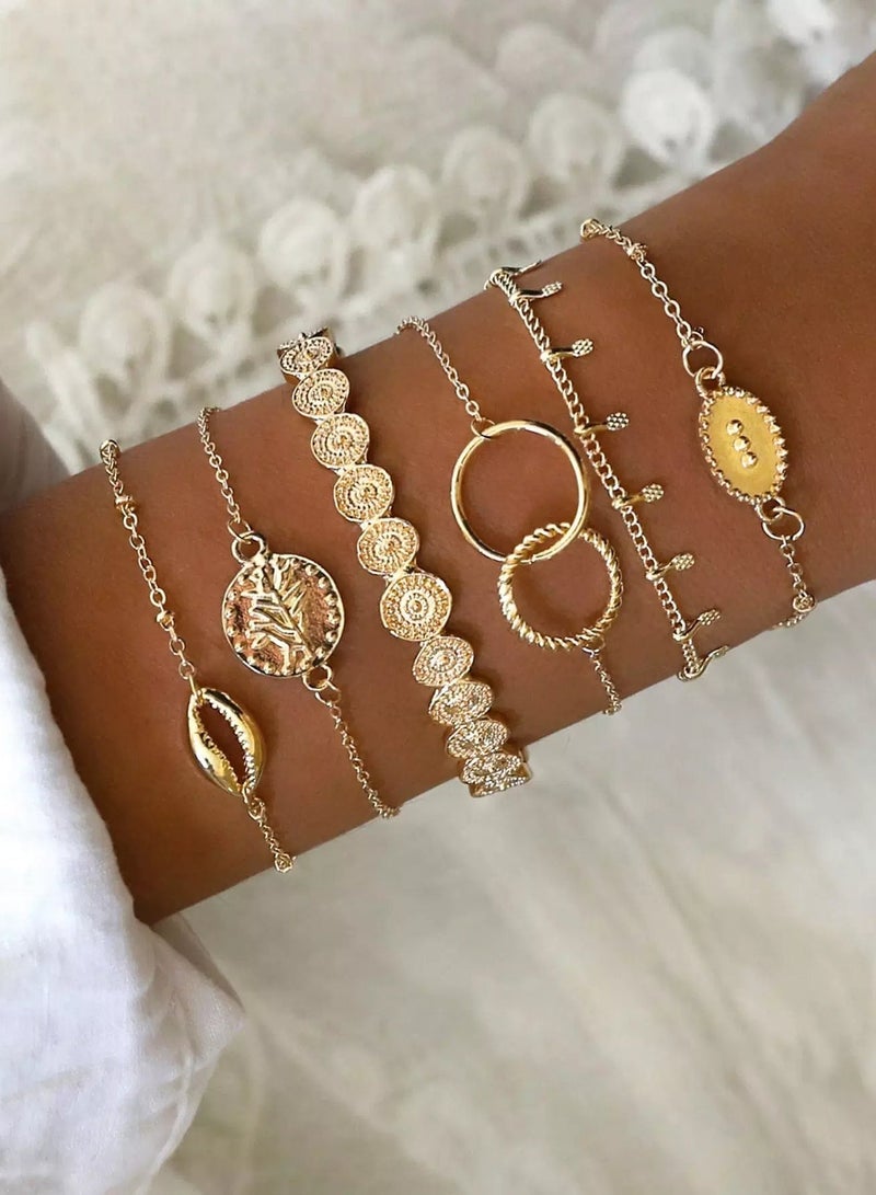 6pcs Round Decor Bracelet  - Image 3