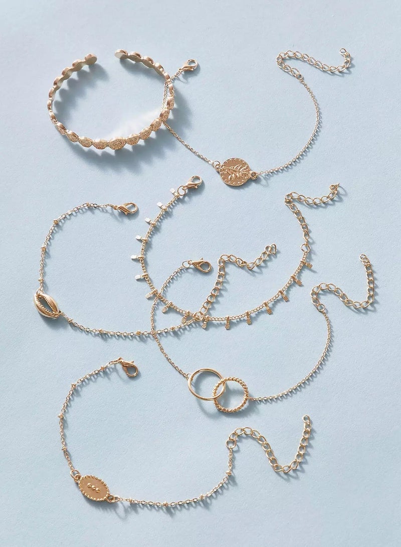 6pcs Round Decor Bracelet  - Image 2