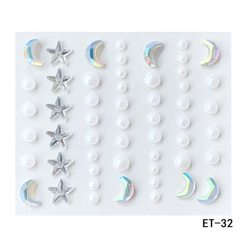 Ins Mainly Recommended Single-Piece Diy Eyebrow Eye Patch With Glue, Rhinestone Patch For Forehead And Face, Adhesive-Backed Acrylic Diamond Patch - Image 4