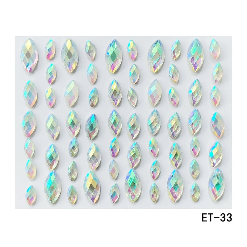 Ins Mainly Recommended Single-Piece Diy Eyebrow Eye Patch With Glue, Rhinestone Patch For Forehead And Face, Adhesive-Backed Acrylic Diamond Patch - Image 5