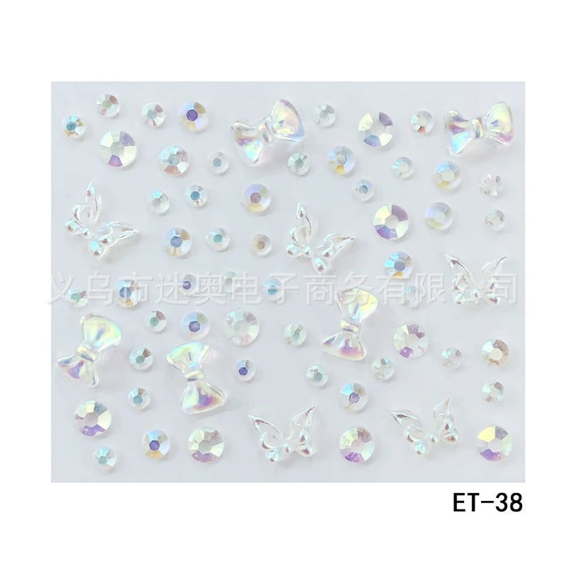 Ins Mainly Recommended Single-Piece Diy Eyebrow Eye Patch With Glue, Rhinestone Patch For Forehead And Face, Adhesive-Backed Acrylic Diamond Patch - Image 1