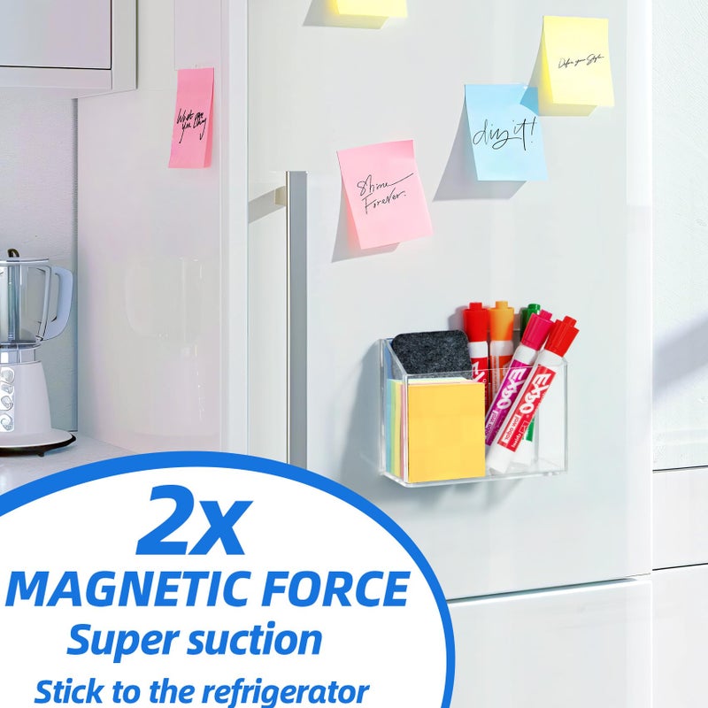 Simetufy Magnetic Pen Holder, Magnetic Dry Erase Marker Holder, magnetic pen holder for refrigerator, whiteboard , Pens, Pencils, Non-slip Acrylic Magnetic Marker Holder- Transparent, 1 Pack - Image 5