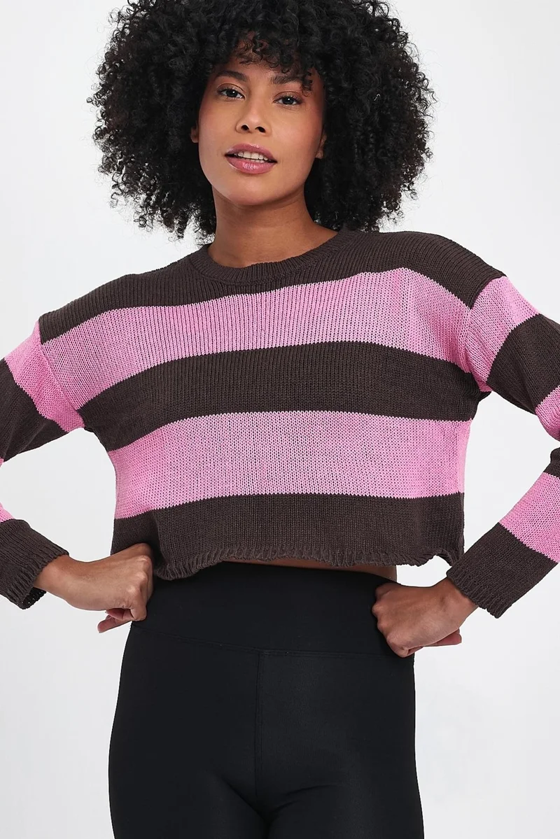 Alexander Gardi Striped Crop Sweater (A92259-S)