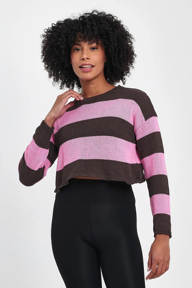 Alexander Gardi Striped Crop Sweater (A92259-S)
