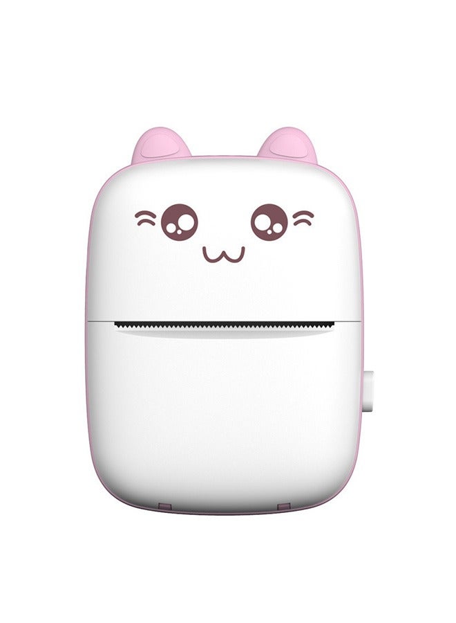 طابعة ملصقات محمولة صغيرة باللون الوردي - Image 1