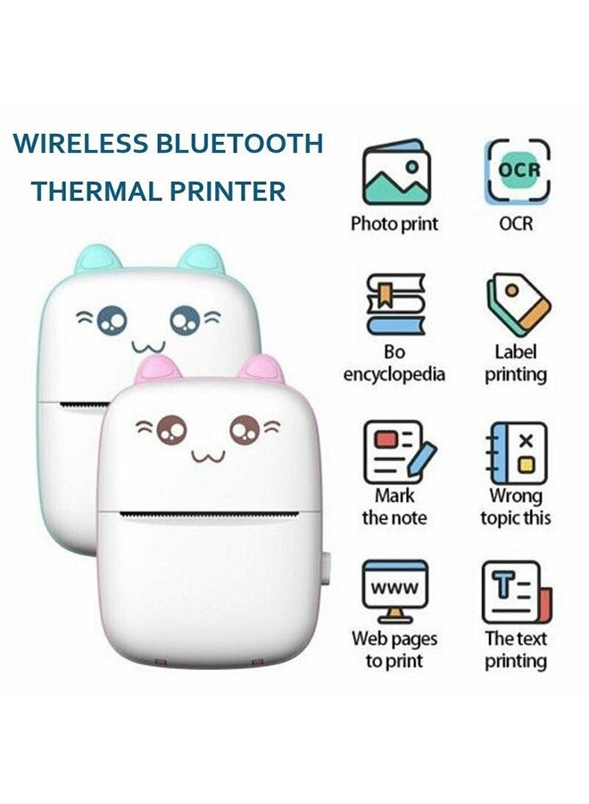 طابعة ملصقات محمولة صغيرة باللون الوردي - Image 4