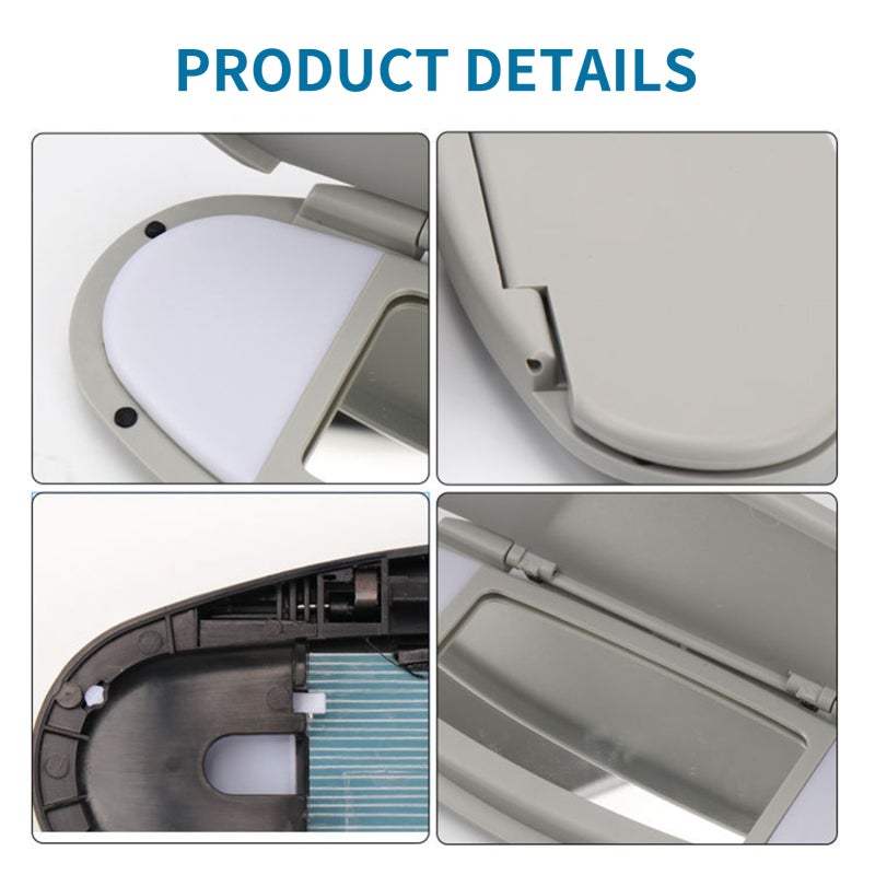 Sun Visor Vanity Mirror Cover: Black ABS & PC Material, Easy To Install, Durable Sunshade Mirror Cover Replacement for BMW Mini R55 R56 R60 2007-2014 Driver And Passenger Side - Image 2