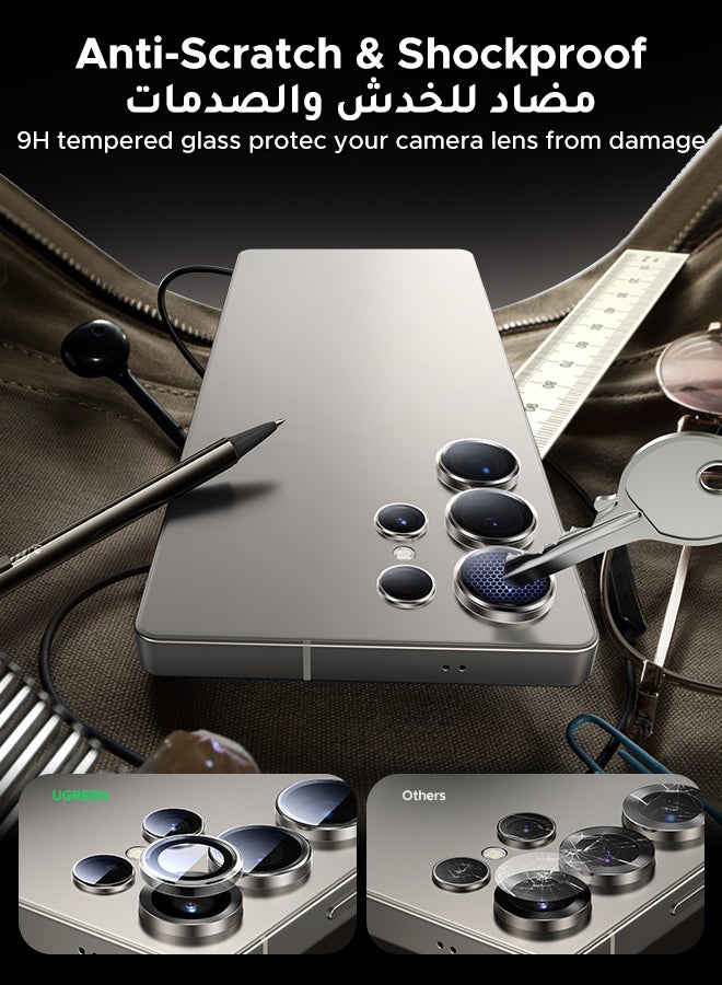 Ugreen Samsung Galaxy S25 Ultra Camera Lens Protector, HD Anti-Glare, Case Friendly, Ultra Color Reproduction, Ultra-thin 9H Tempered Glass, Scratch-Resistant, Individual Lens Protector Easy Installment - Image 3