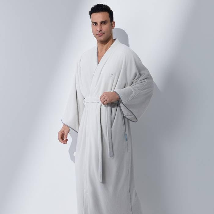 Reefi Cloud Men's Bathrobe, Grey - Image 1