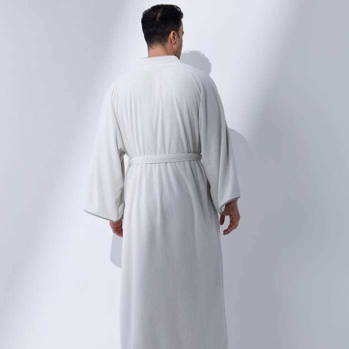 Reefi Cloud Men's Bathrobe, Grey - Image 3
