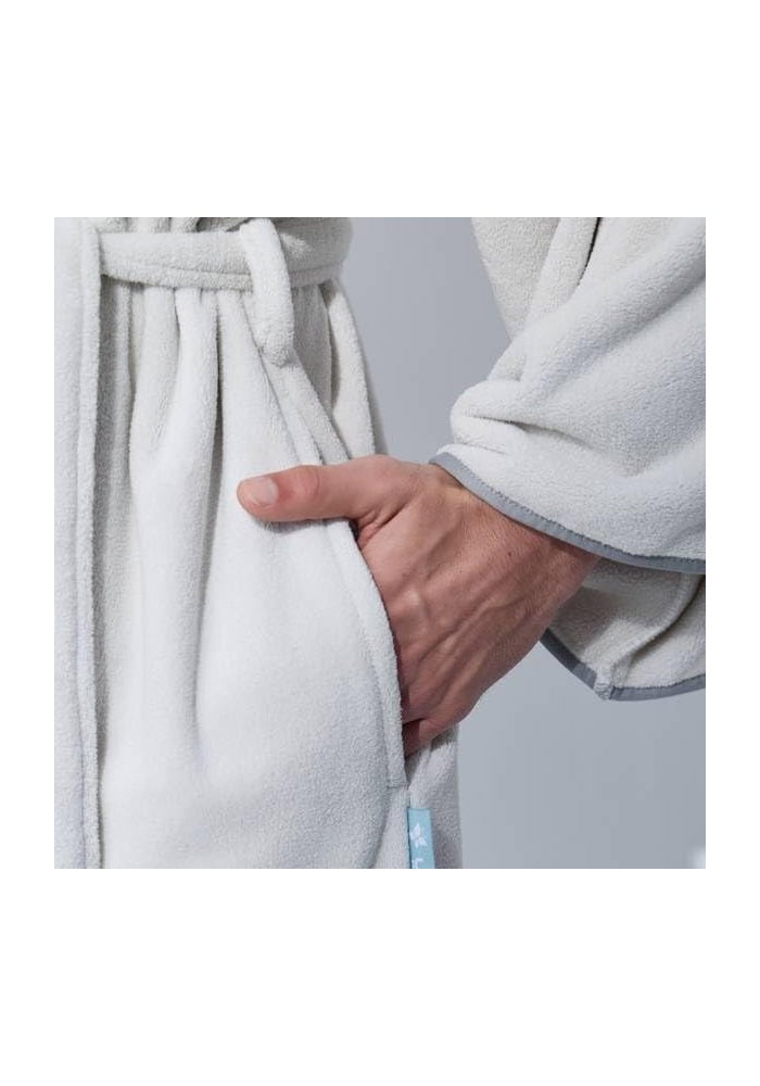 Reefi Cloud Men's Bathrobe, Grey - Image 4