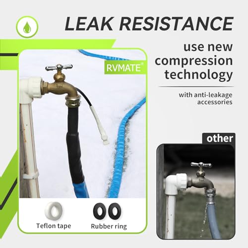 RVMATE خرطوم ماء ساخن RVMATE للـ RV بطول 35 قدم، -20 ℉ مضاد للتجمد مع ترموستات موفر للطاقة، للـ RV/المخيم/المنزل/الحديقة، ملحقات الـ RV - Image 5