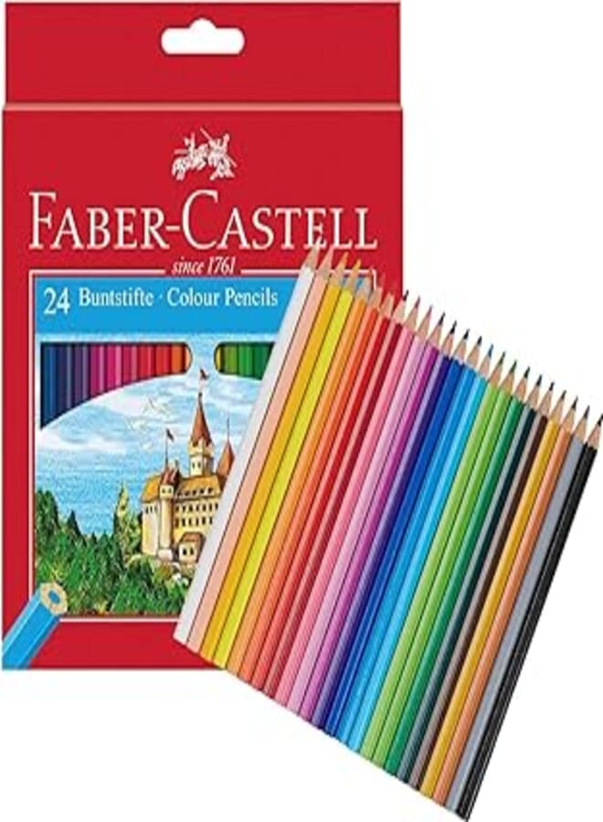 Faber castell buntstifte colour pencils Set Of 24 Colours - Multi Color