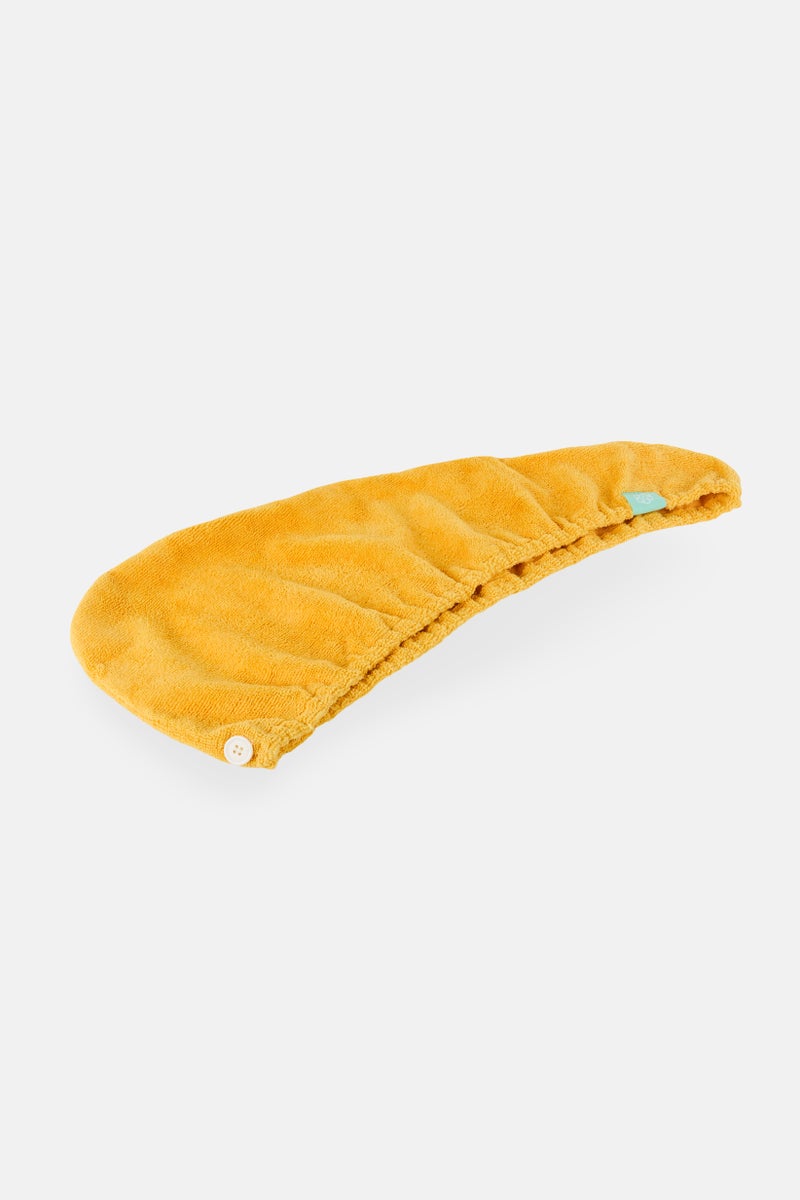 Daily Concepts Daily Hair Towel Wrap Reduces Frizz and Drying, Yellow - Image 2