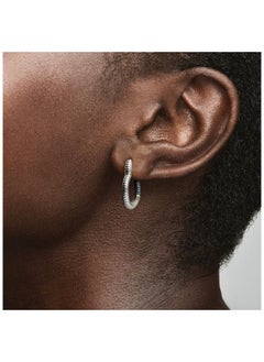 PANDORA Pandora Moments Heart Charm Hoop Earrings  - Image 2