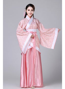 Generic Womens Fairy Hanfu Tang Dress Costume Set Powder Small Pollen Skirt 