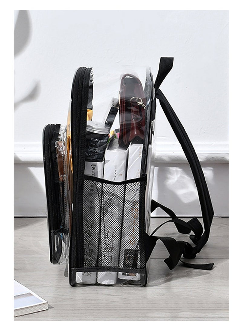 Clear Backpack Transparent Large Bookbag School Bag with Reinforced Straps for School Work Travel  - Image 3