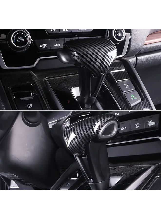 Carbon Fiber Gear Shift Knob Cover for CRV 2017 2021 - Image 3