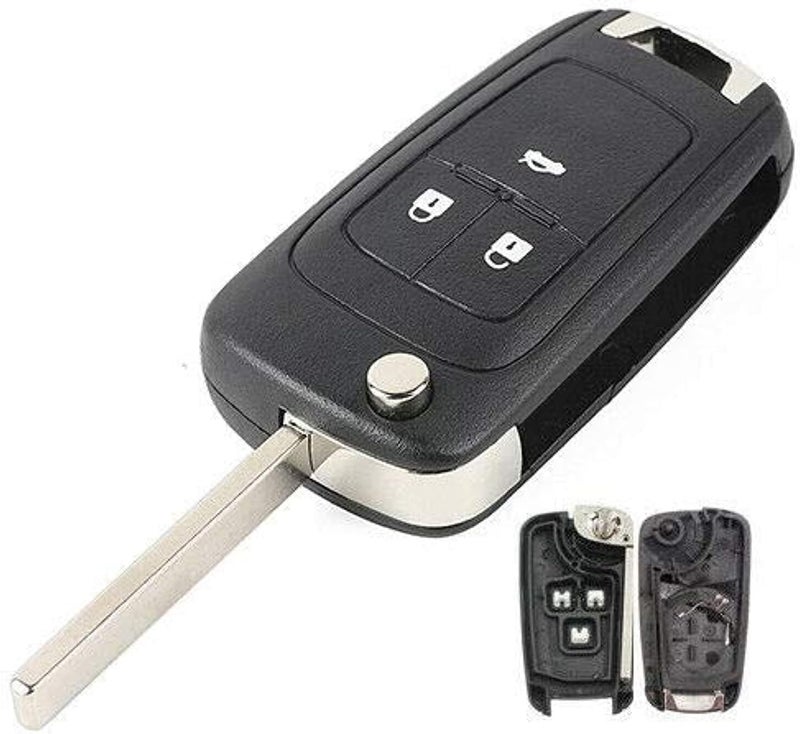 Rubik 3 Button Remote Control Cover Uncut Key FOB Shell Case For Chevrolet Camaro Cruze Chevy Equinox Sonic Terrain (No Remote Chip) - Image 1