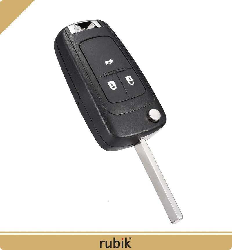 Rubik 3 Button Remote Control Cover Uncut Key FOB Shell Case For Chevrolet Camaro Cruze Chevy Equinox Sonic Terrain (No Remote Chip) - Image 3