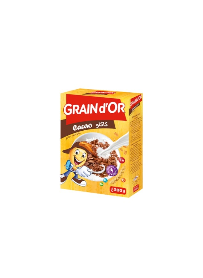 GRAIN D'OR Cereales Cacao | 300g | Chocolate Flavored Breakfast Cereal