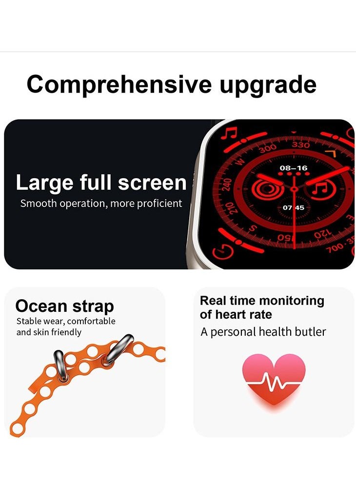 AROAQ - i10 Ultra Max Smart Watch Men Women IP67 Waterproof Wireless Charging Smartwatch (Black) - Image 1