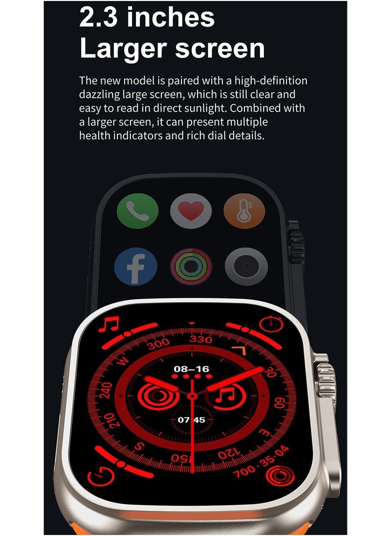 AROAQ - i10 Ultra Max Smart Watch Men Women IP67 Waterproof Wireless Charging Smartwatch (Black) - Image 1